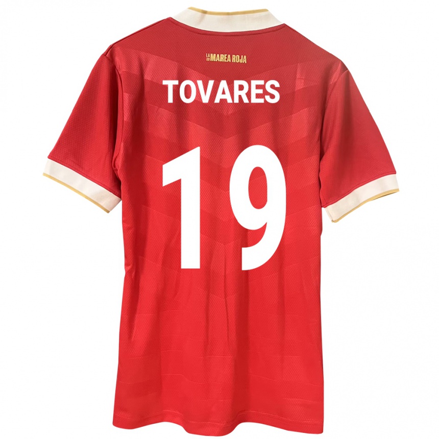 Niño Fútbol Camiseta Panamá Kahir Tovares #19 Rojo 1ª Equipación 24-26 Perú