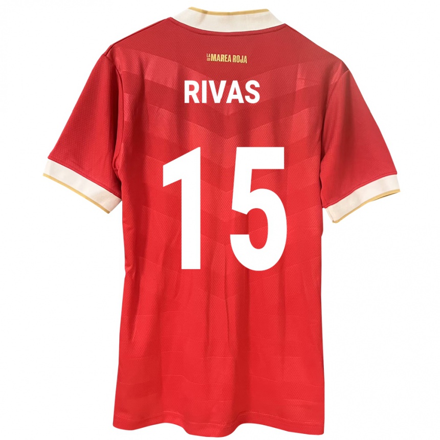 Niño Fútbol Camiseta Panamá Karla Rivas #15 Rojo 1ª Equipación 24-26 Perú