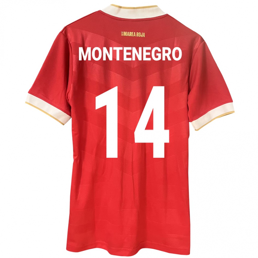 Niño Fútbol Camiseta Panamá Carmen Montenegro #14 Rojo 1ª Equipación 24-26 Perú