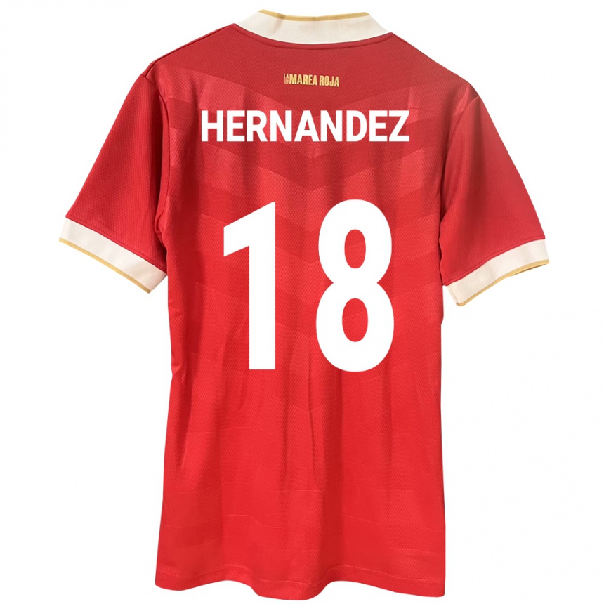 Niño Fútbol Camiseta Panamá Erika Hernández #18 Rojo 1ª Equipación 24-26 Perú