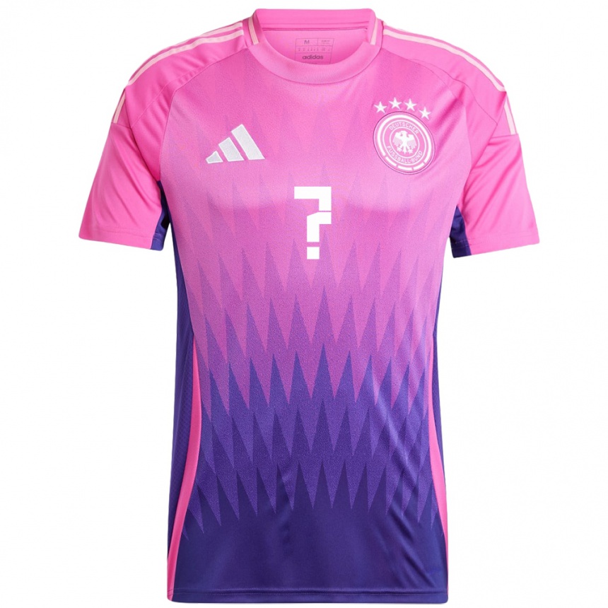 Niño Fútbol Camiseta Alemania Su Nombre #0 Rosado Morado 2ª Equipación 24-26 Perú