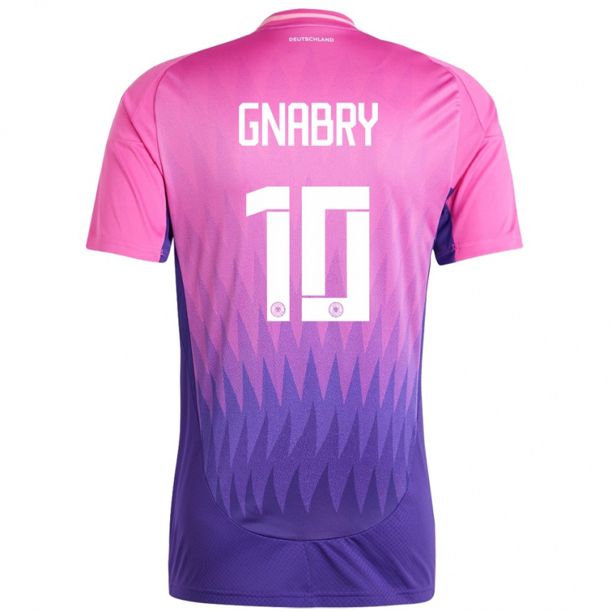 Niño Fútbol Camiseta Alemania Serge Gnabry #10 Rosado Morado 2ª Equipación 24-26 Perú