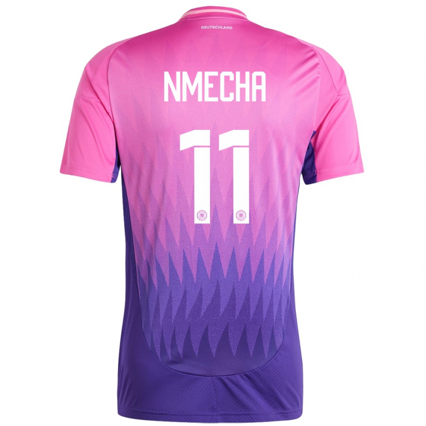 Niño Fútbol Camiseta Alemania Lukas Nmecha #11 Rosado Morado 2ª Equipación 24-26 Perú