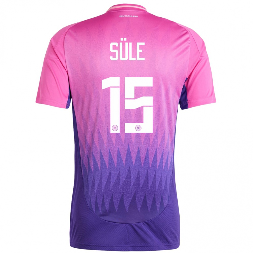 Niño Fútbol Camiseta Alemania Niklas Sule #15 Rosado Morado 2ª Equipación 24-26 Perú