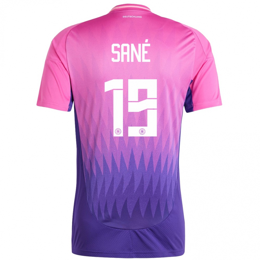 Niño Fútbol Camiseta Alemania Leroy Sane #19 Rosado Morado 2ª Equipación 24-26 Perú