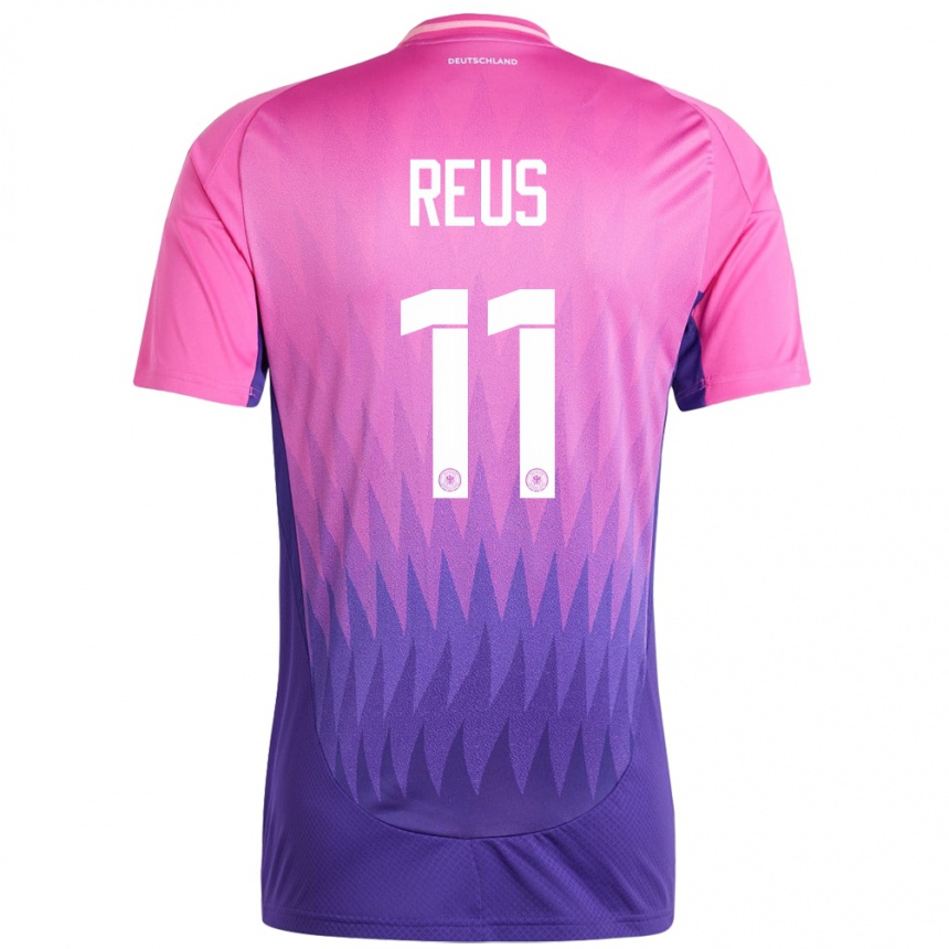 Niño Fútbol Camiseta Alemania Marco Reus #11 Rosado Morado 2ª Equipación 24-26 Perú