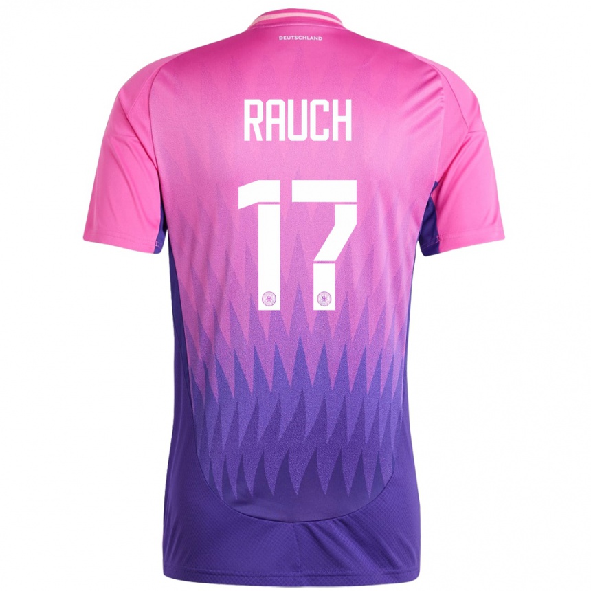 Niño Fútbol Camiseta Alemania Felicitas Rauch #17 Rosado Morado 2ª Equipación 24-26 Perú