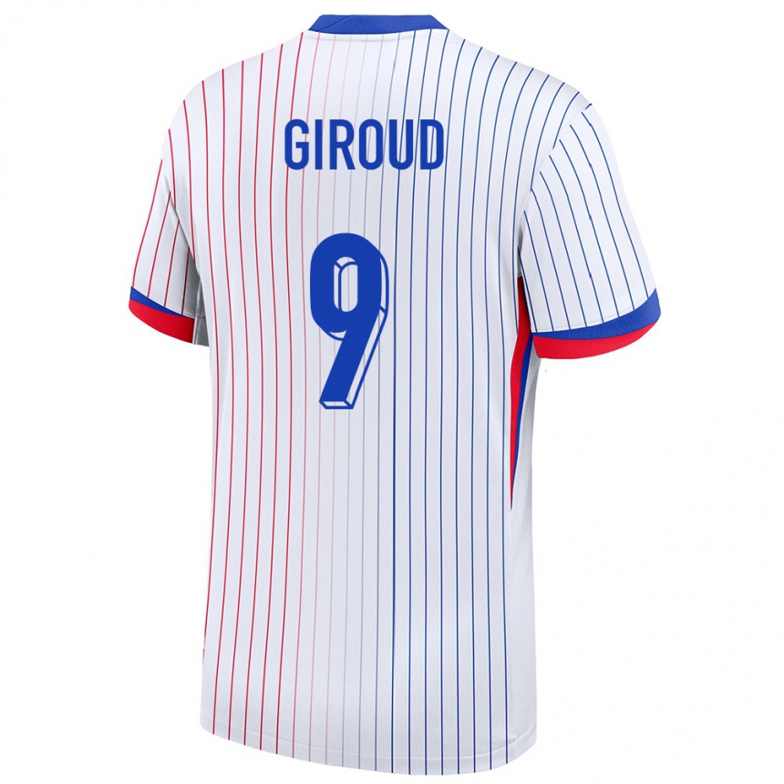 Niño Fútbol Camiseta Francia Olivier Giroud #9 Blanco 2ª Equipación 24-26 Perú