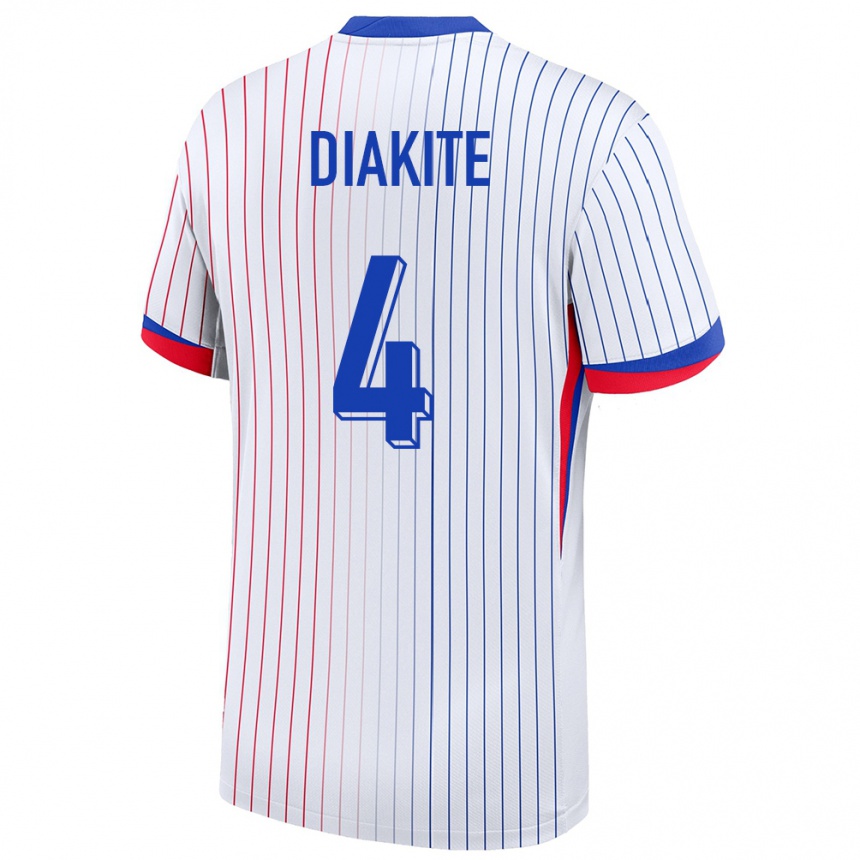 Niño Fútbol Camiseta Francia Bafode Diakite #4 Blanco 2ª Equipación 24-26 Perú