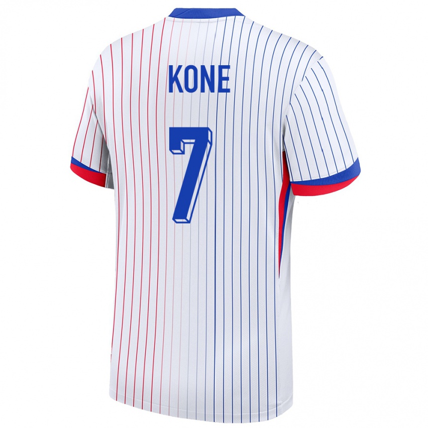 Niño Fútbol Camiseta Francia Kouadio Kone #7 Blanco 2ª Equipación 24-26 Perú