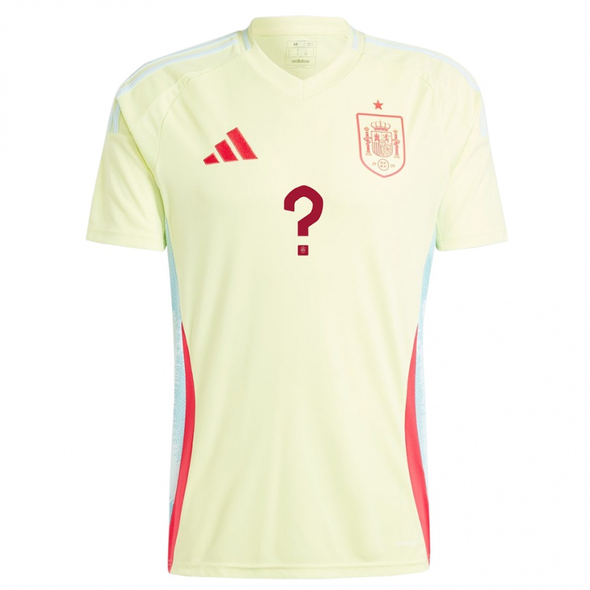 Niño Fútbol Camiseta España Su Nombre #0 Amarillo 2ª Equipación 24-26 Perú