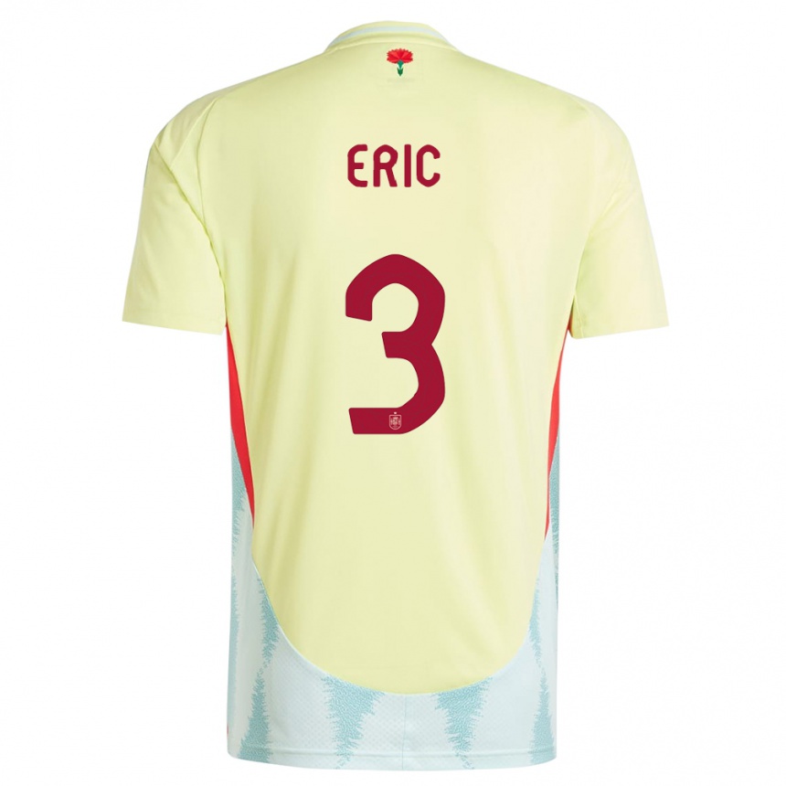 Niño Fútbol Camiseta España Eric Garcia #3 Amarillo 2ª Equipación 24-26 Perú