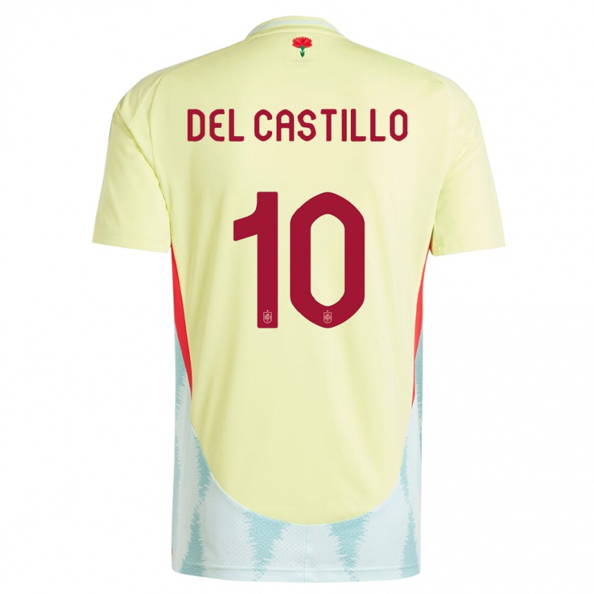 Niño Fútbol Camiseta España Athenea Del Castillo #10 Amarillo 2ª Equipación 24-26 Perú