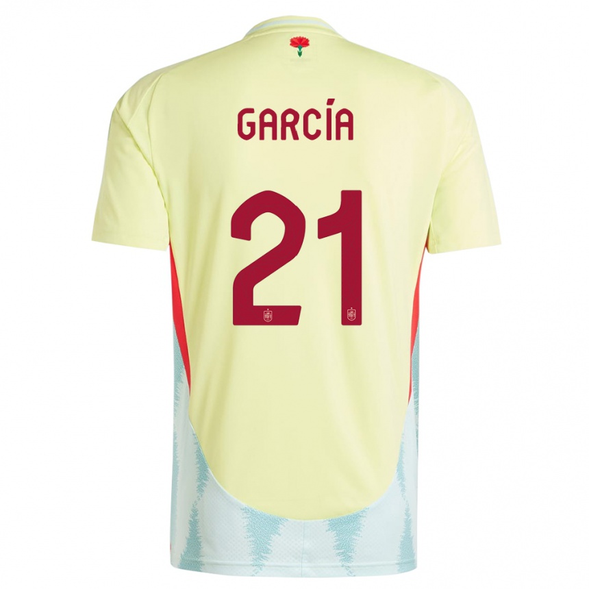 Niño Fútbol Camiseta España Sheila Garcia #21 Amarillo 2ª Equipación 24-26 Perú