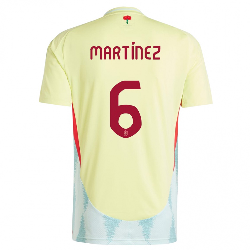 Niño Fútbol Camiseta España Roger Martinez #6 Amarillo 2ª Equipación 24-26 Perú