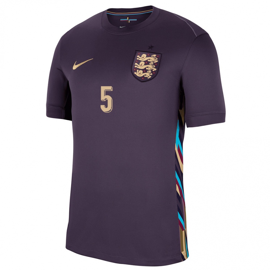 Niño Fútbol Camiseta Inglaterra John Stones #5 Pasa Oscura 2ª Equipación 24-26 Perú