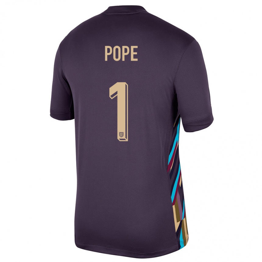 Niño Fútbol Camiseta Inglaterra Nick Pope #1 Pasa Oscura 2ª Equipación 24-26 Perú