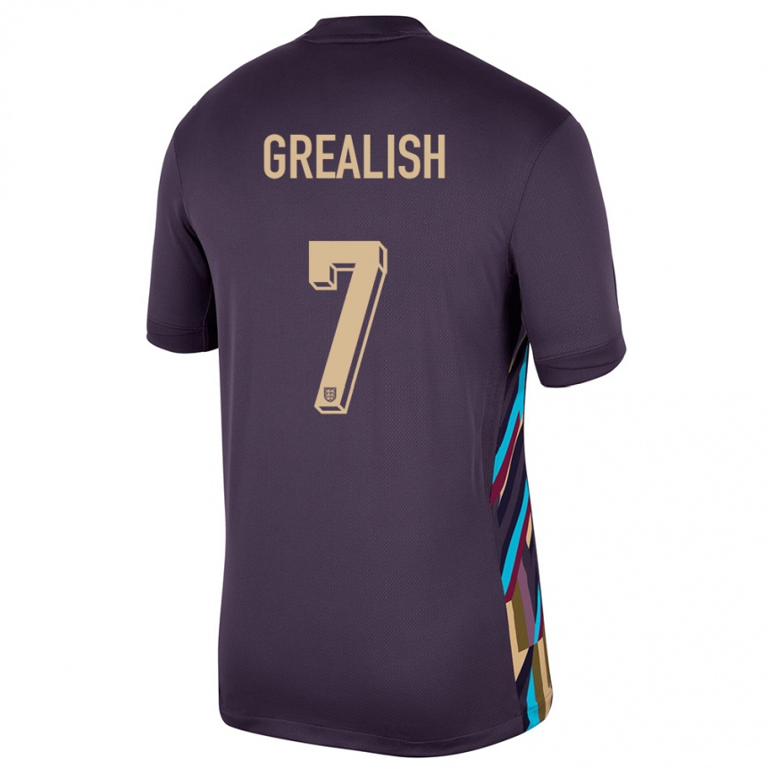 Niño Fútbol Camiseta Inglaterra Jack Grealish #7 Pasa Oscura 2ª Equipación 24-26 Perú