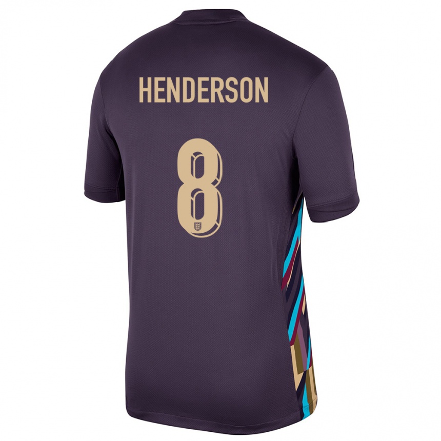 Niño Fútbol Camiseta Inglaterra Jordan Henderson #8 Pasa Oscura 2ª Equipación 24-26 Perú