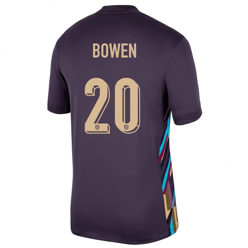 Niño Fútbol Camiseta Inglaterra Jarrod Bowen #20 Pasa Oscura 2ª Equipación 24-26 Perú