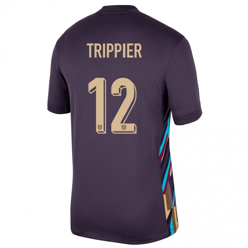 Niño Fútbol Camiseta Inglaterra Kieran Trippier #12 Pasa Oscura 2ª Equipación 24-26 Perú