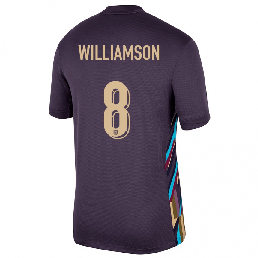 Niño Fútbol Camiseta Inglaterra Leah Williamson #8 Pasa Oscura 2ª Equipación 24-26 Perú