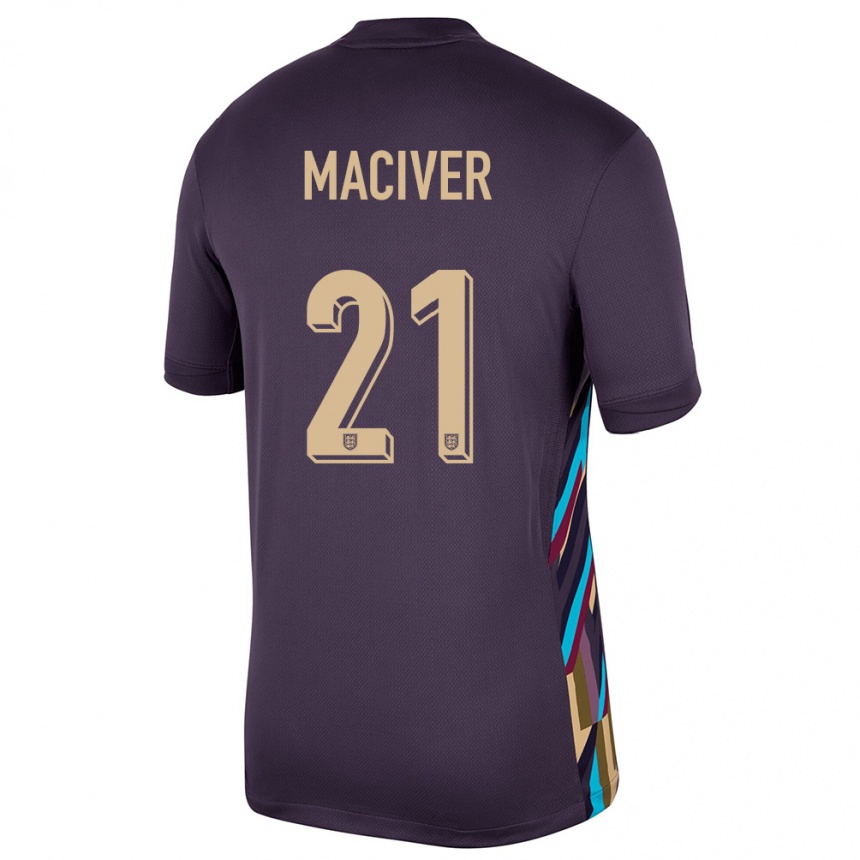 Niño Fútbol Camiseta Inglaterra Sandy Maciver #21 Pasa Oscura 2ª Equipación 24-26 Perú