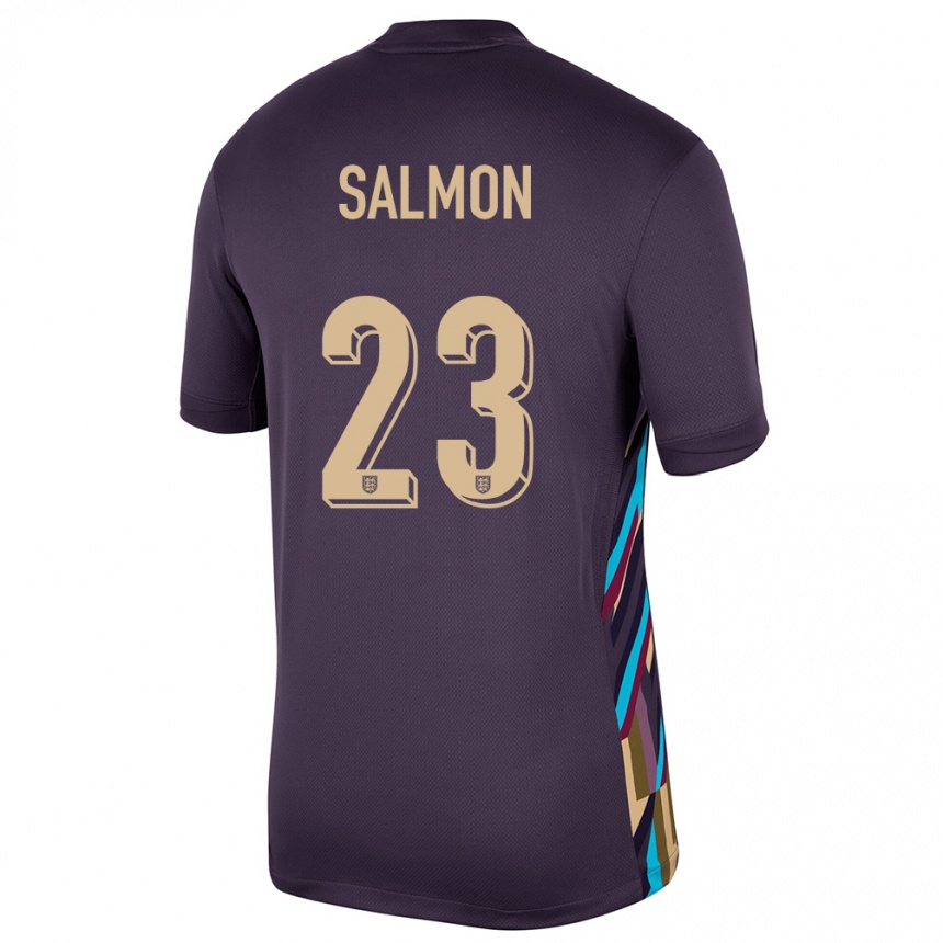 Niño Fútbol Camiseta Inglaterra Ebony Salmon #23 Pasa Oscura 2ª Equipación 24-26 Perú