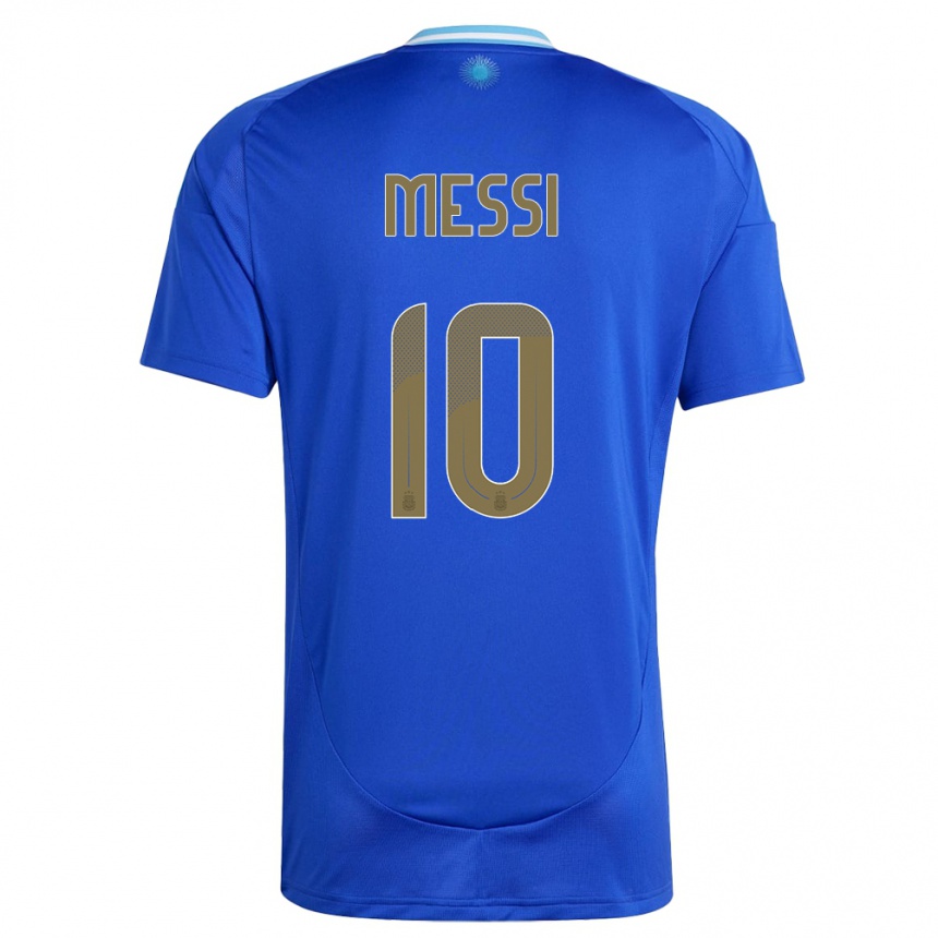 Niño Fútbol Camiseta Argentina Lionel Messi #10 Azul 2ª Equipación 24-26 Perú