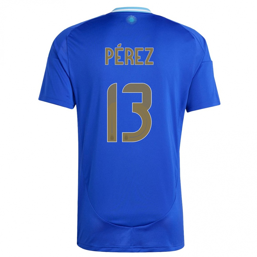 Niño Fútbol Camiseta Argentina Nehuen Perez #13 Azul 2ª Equipación 24-26 Perú