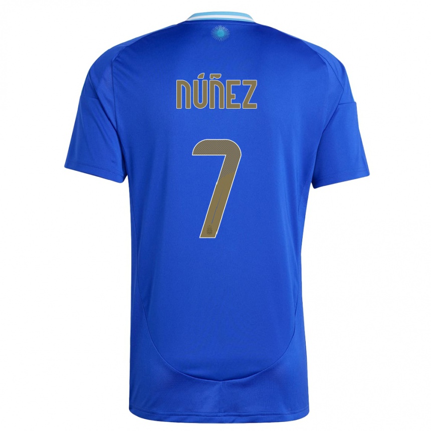 Niño Fútbol Camiseta Argentina Romina Nunez #7 Azul 2ª Equipación 24-26 Perú