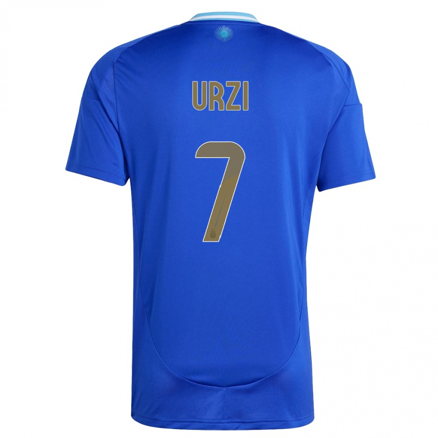 Niño Fútbol Camiseta Argentina Agustin Urzi #7 Azul 2ª Equipación 24-26 Perú