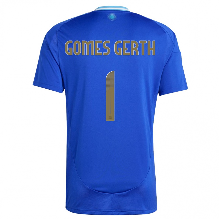 Niño Fútbol Camiseta Argentina Federico Gomes Gerth #1 Azul 2ª Equipación 24-26 Perú