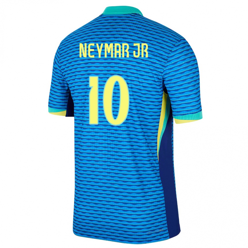 Niño Fútbol Camiseta Brasil Neymar #10 Azul 2ª Equipación 24-26 Perú