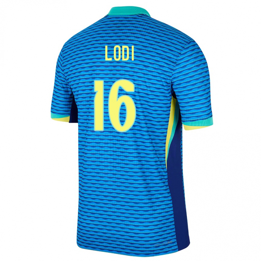 Niño Fútbol Camiseta Brasil Renan Lodi #16 Azul 2ª Equipación 24-26 Perú