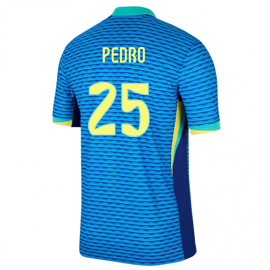 Niño Fútbol Camiseta Brasil Pedro #25 Azul 2ª Equipación 24-26 Perú