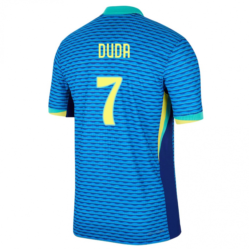 Niño Fútbol Camiseta Brasil Duda Francelino #7 Azul 2ª Equipación 24-26 Perú