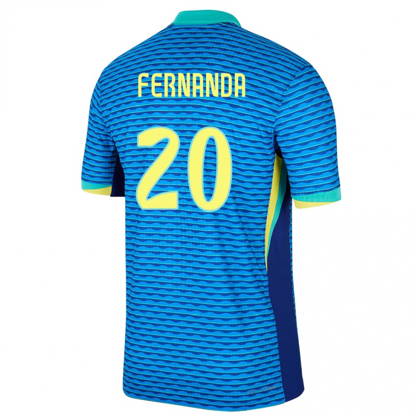 Niño Fútbol Camiseta Brasil Fernanda Palermo #20 Azul 2ª Equipación 24-26 Perú