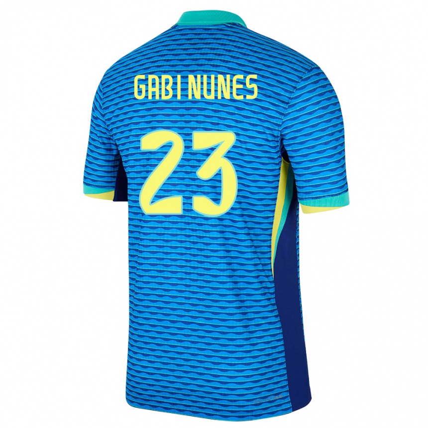 Niño Fútbol Camiseta Brasil Gabi Nunes #23 Azul 2ª Equipación 24-26 Perú