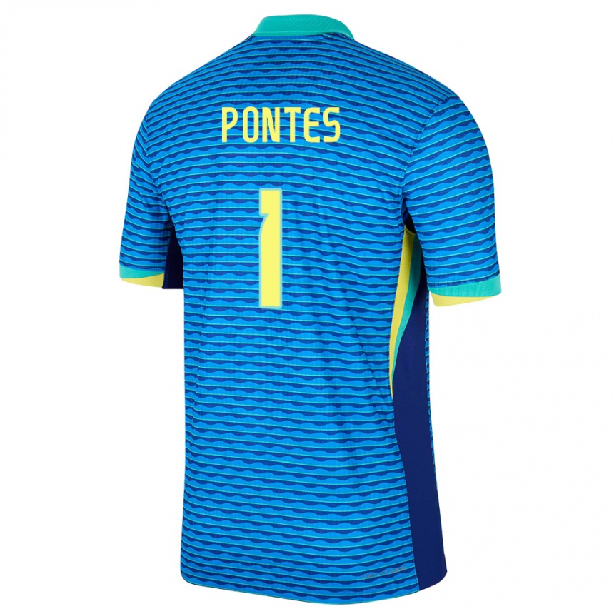 Niño Fútbol Camiseta Brasil Mycael Pontes #1 Azul 2ª Equipación 24-26 Perú