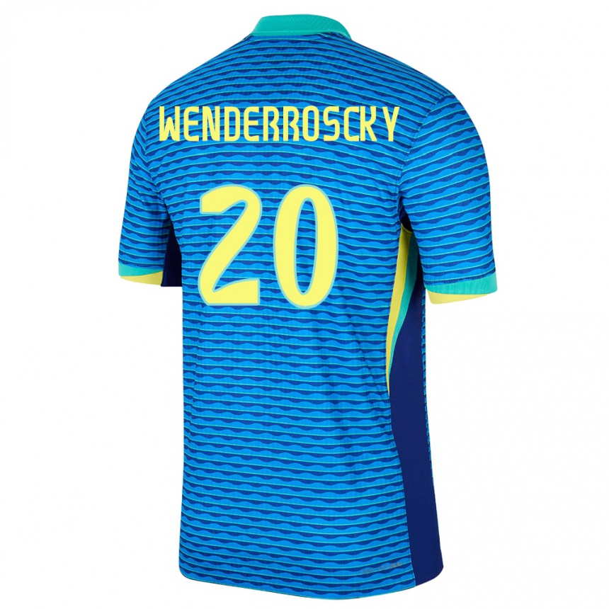 Niño Fútbol Camiseta Brasil Arthur Wenderroscky #20 Azul 2ª Equipación 24-26 Perú