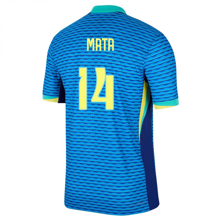 Niño Fútbol Camiseta Brasil Da Mata #14 Azul 2ª Equipación 24-26 Perú