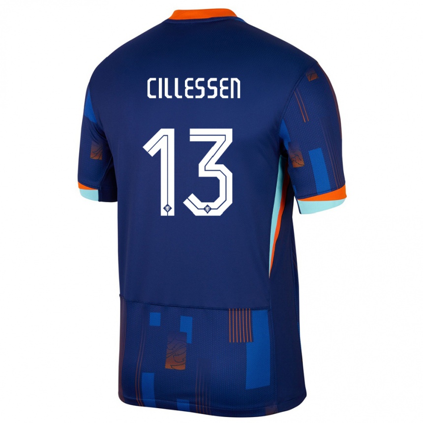 Niño Fútbol Camiseta Países Bajos Jasper Cillessen #13 Azul 2ª Equipación 24-26 Perú