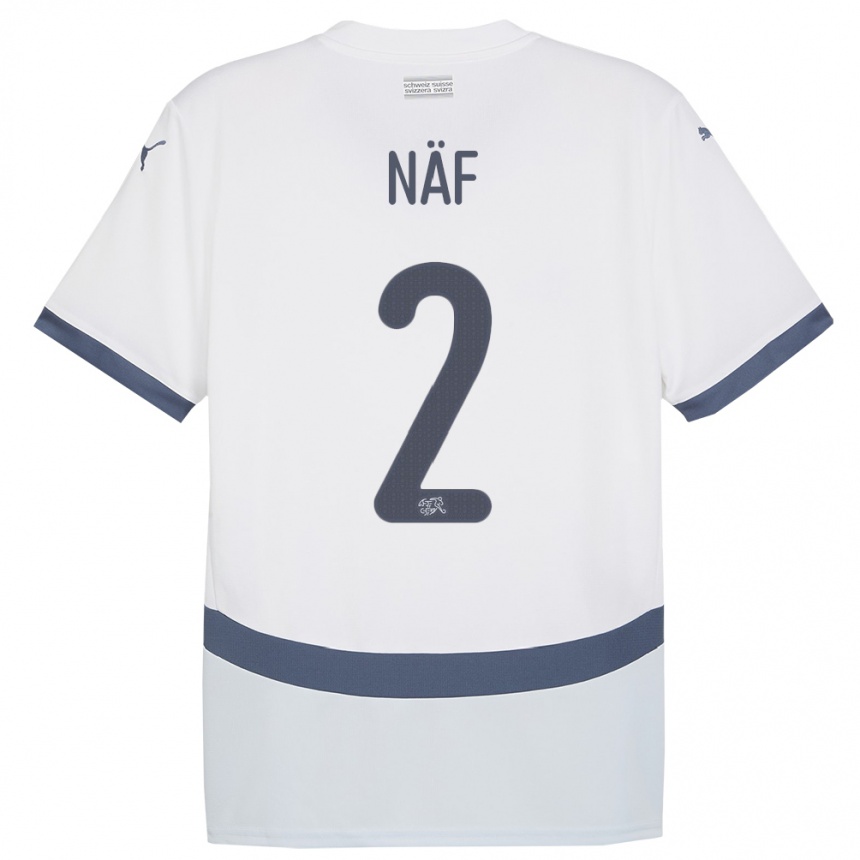 Niño Fútbol Camiseta Suiza Philip Naf #2 Blanco 2ª Equipación 24-26 Perú