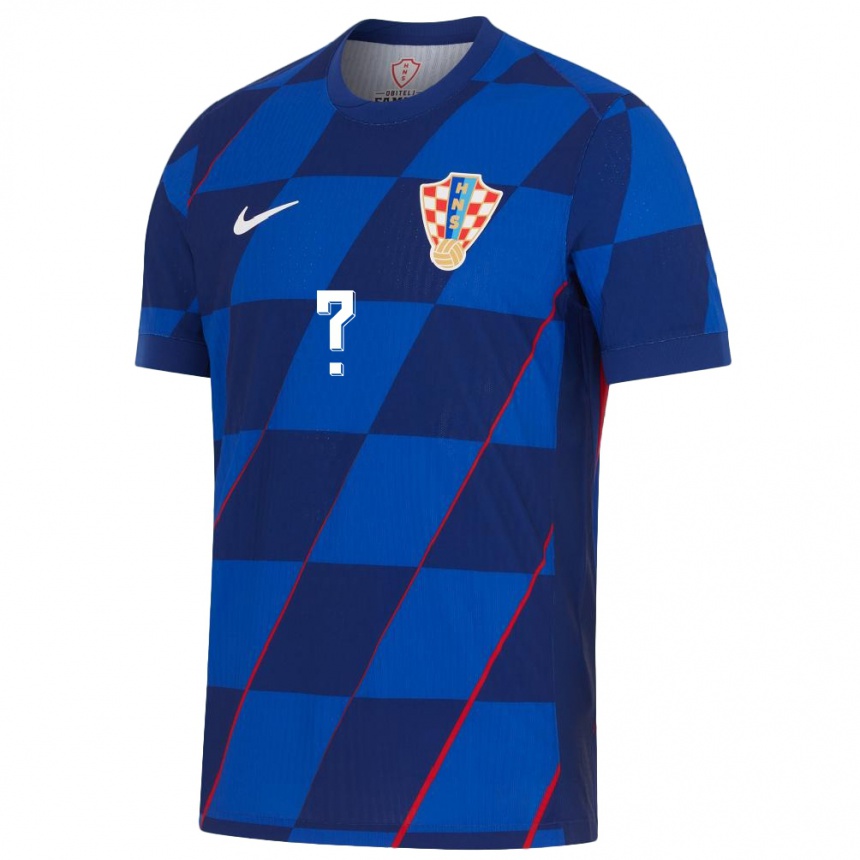 Niño Fútbol Camiseta Croacia Su Nombre #0 Azul 2ª Equipación 24-26 Perú