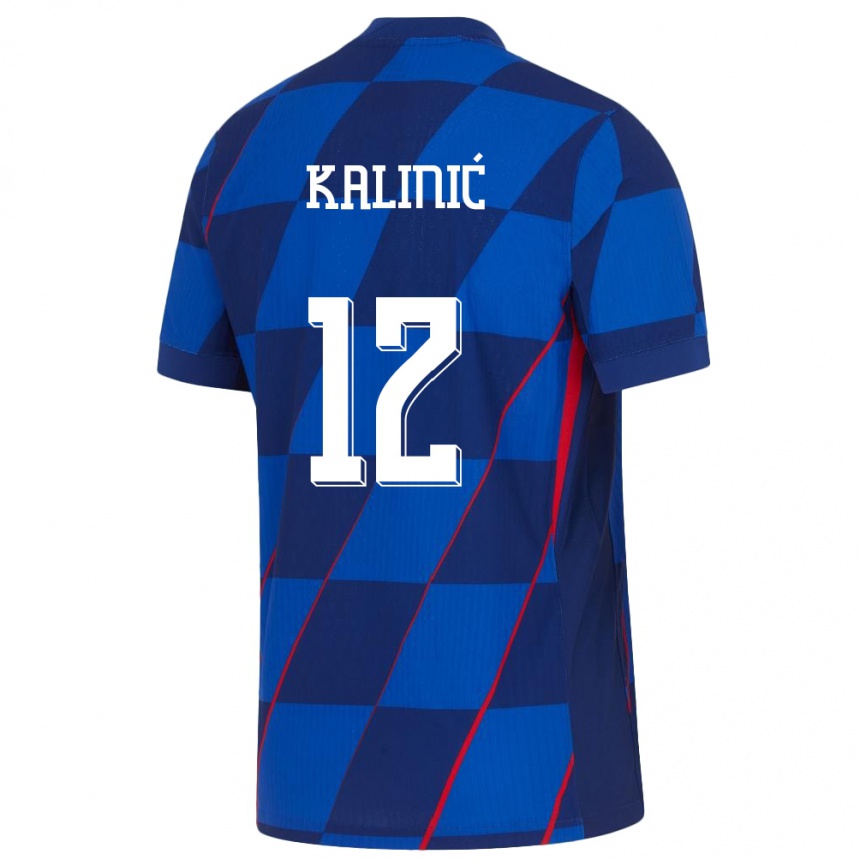 Niño Fútbol Camiseta Croacia Lovre Kalinic #12 Azul 2ª Equipación 24-26 Perú