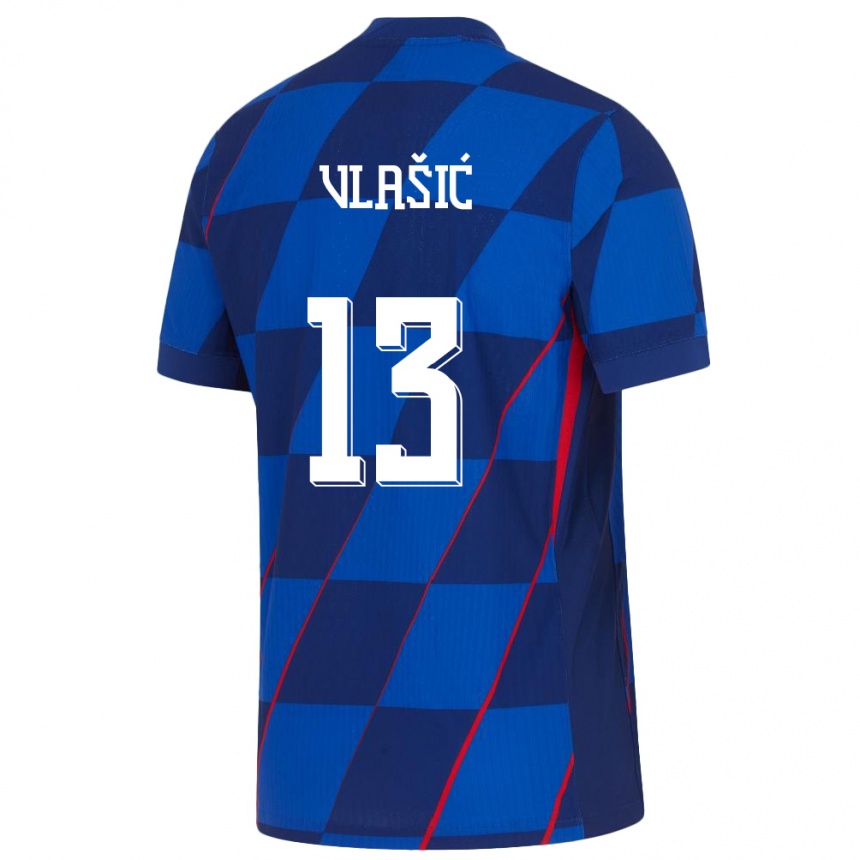 Niño Fútbol Camiseta Croacia Nikola Vlasic #13 Azul 2ª Equipación 24-26 Perú