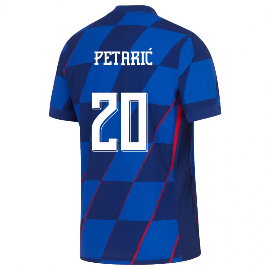 Niño Fútbol Camiseta Croacia Nika Petaric #20 Azul 2ª Equipación 24-26 Perú