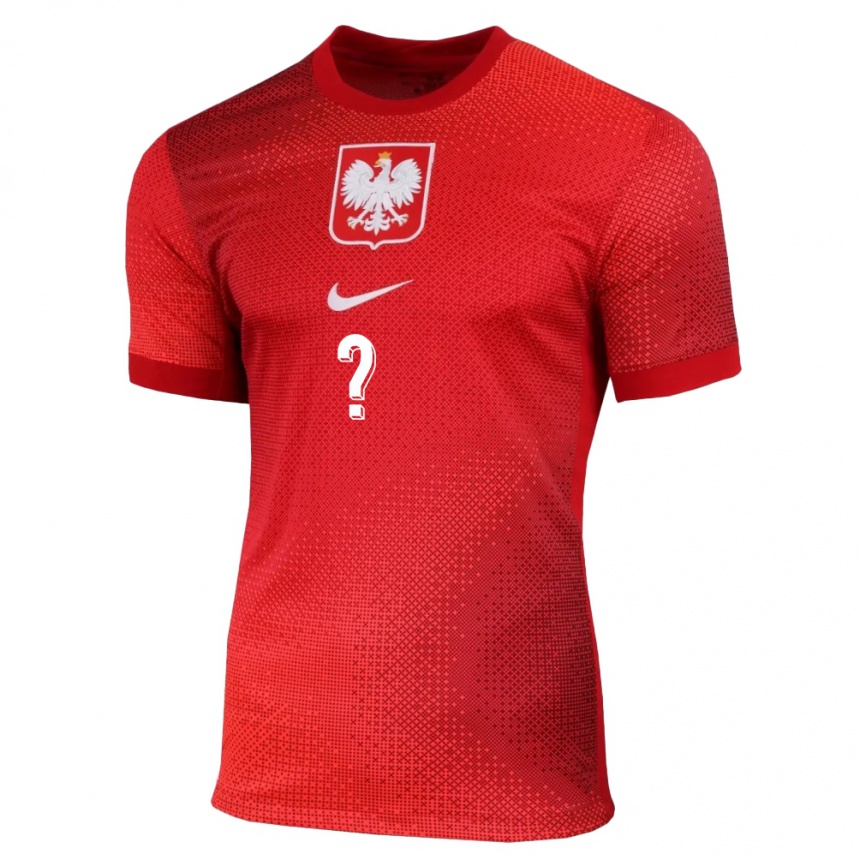 Niño Fútbol Camiseta Polonia Su Nombre #0 Rojo 2ª Equipación 24-26 Perú