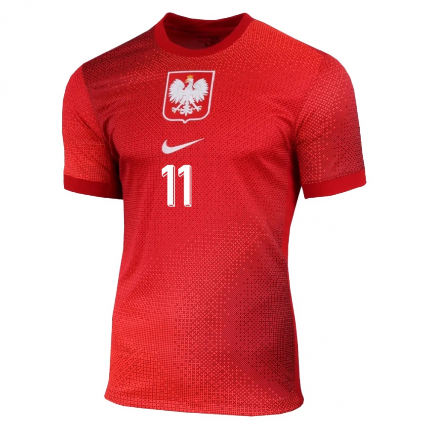 Niño Fútbol Camiseta Polonia Kamil Grosicki #11 Rojo 2ª Equipación 24-26 Perú